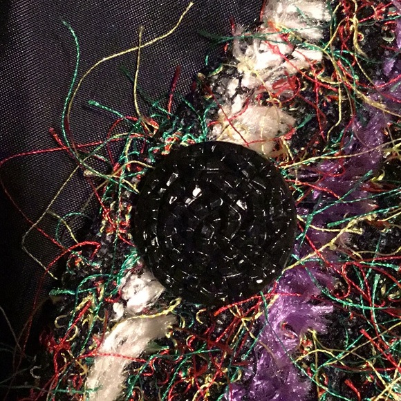 Multicolor Eyelash yarn knitted jacket - Picture 5 of 5